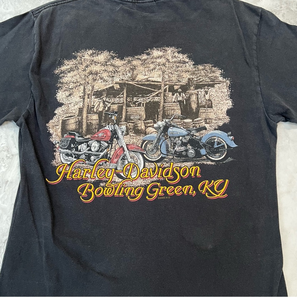 Harley Davidson Bowling Green Kentucky 2005 Mens Beefy Tee Size Medium M‎